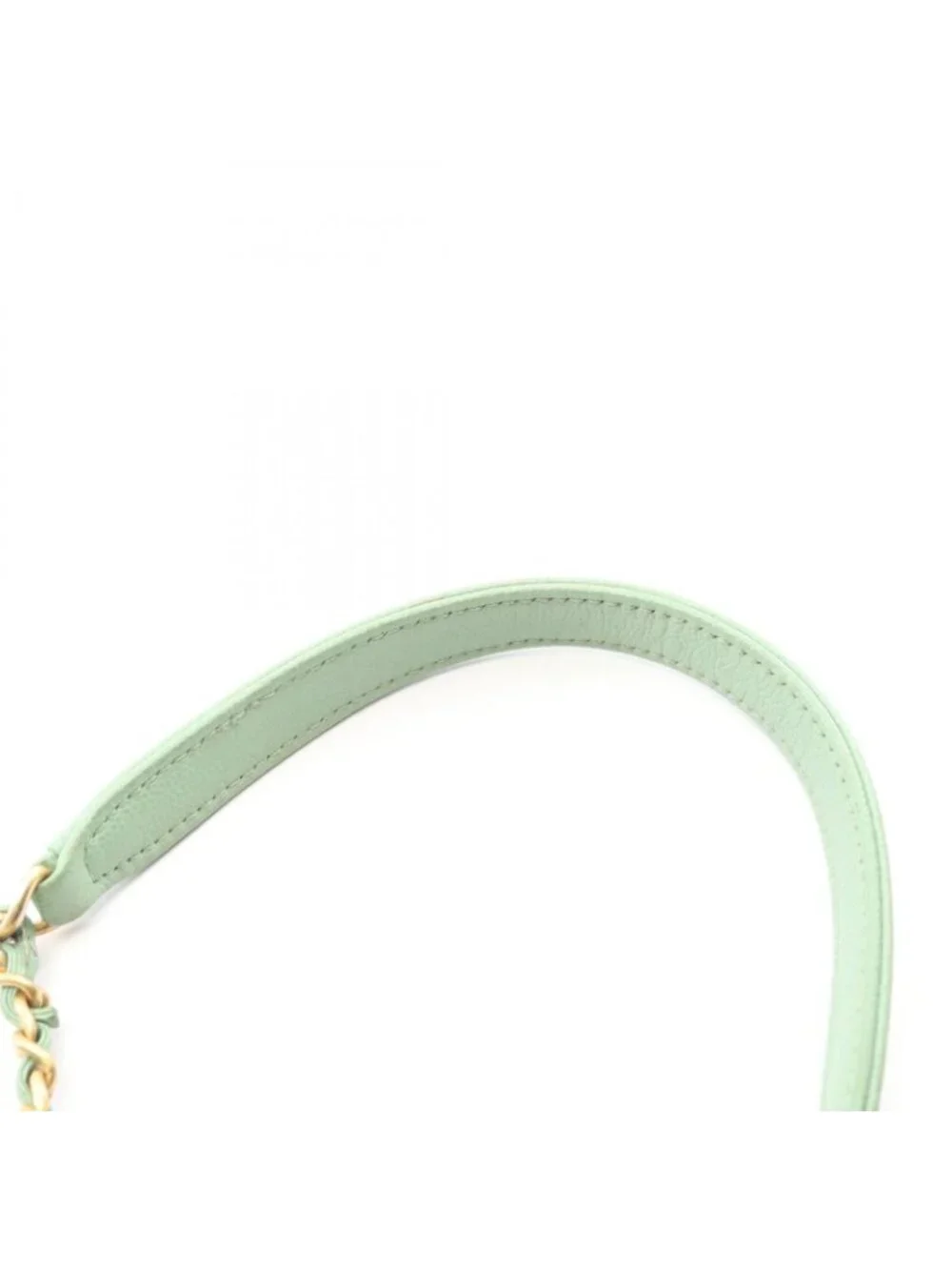 Chanel Handbag Coco Handle Flap Quilted 2-Way Mint Green Caviar Leather Chain